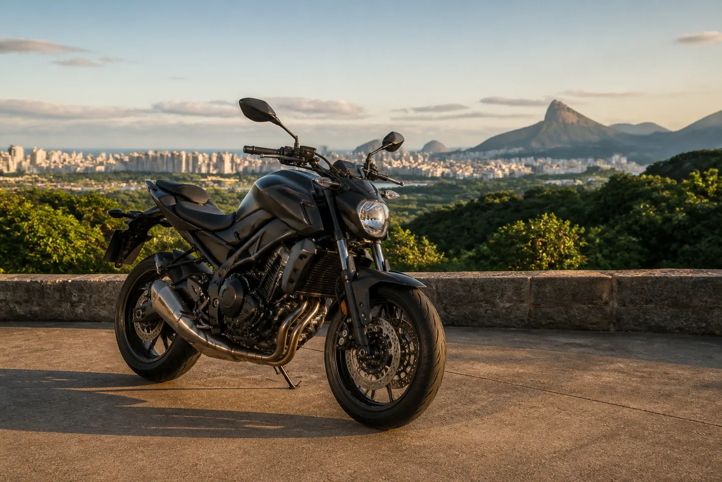 Motocicleta em destaque